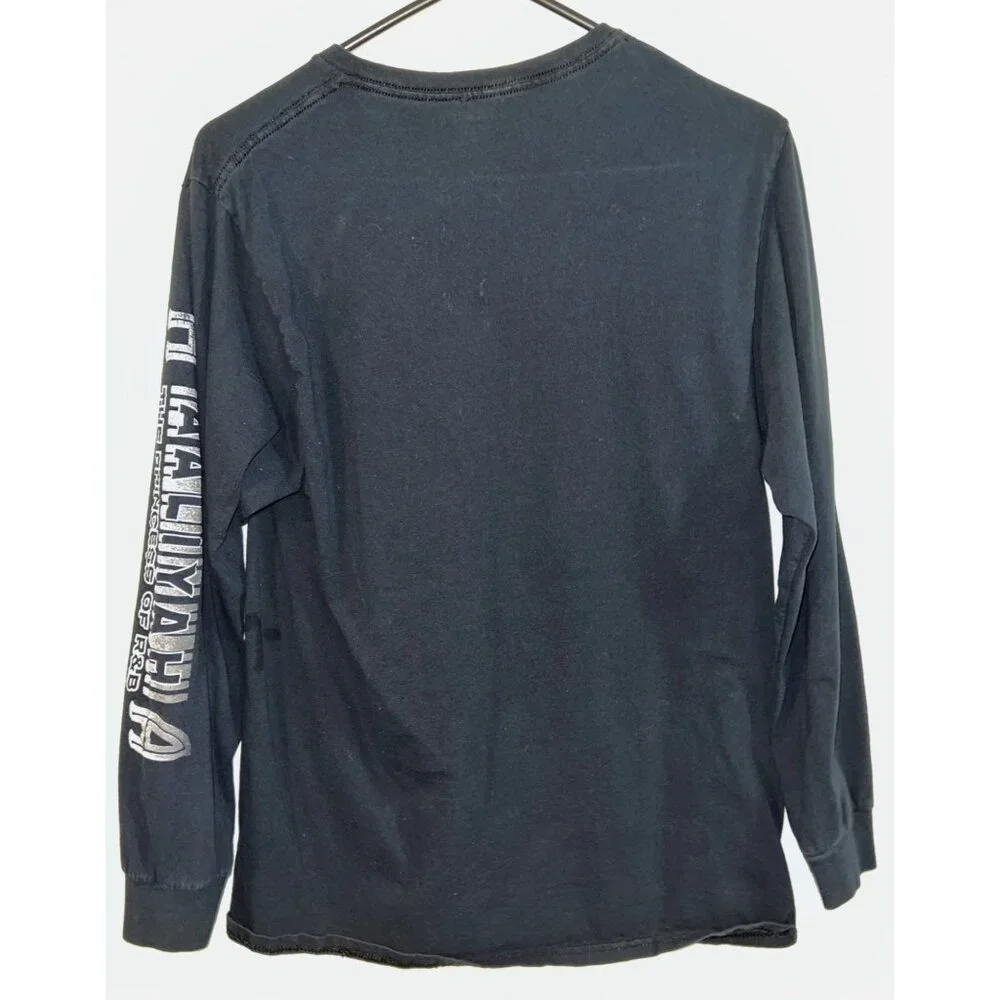 Aaliyah Long Sleeve Black Graphic Tee M - Picture 3 of 3